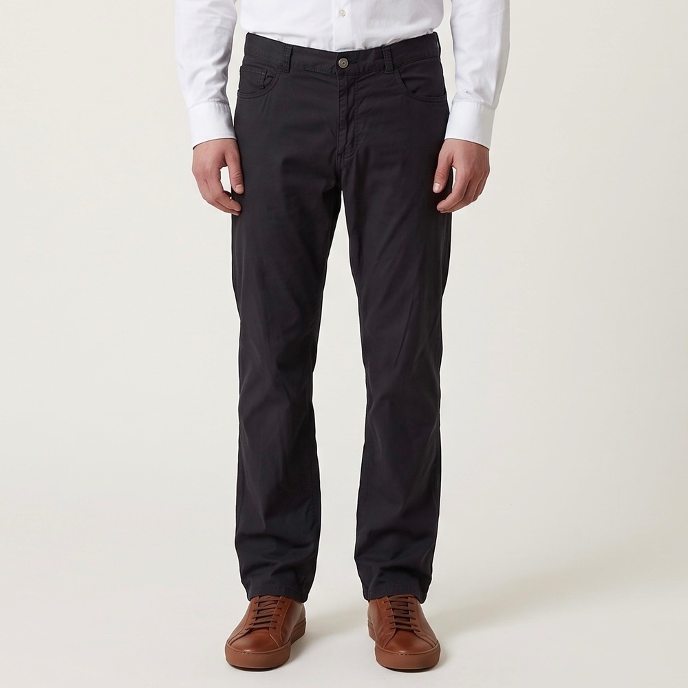 Canali 1934 5 Pocket Pants Mens 36x31 Navy Cotton Silk Blend Straight Made Italy